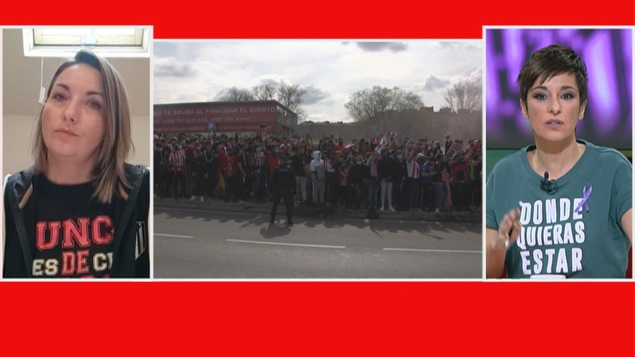 Virginia Ayuste, sobre la concentración frente al Wanda: "Había la misma distancia que un lunes en el metro"