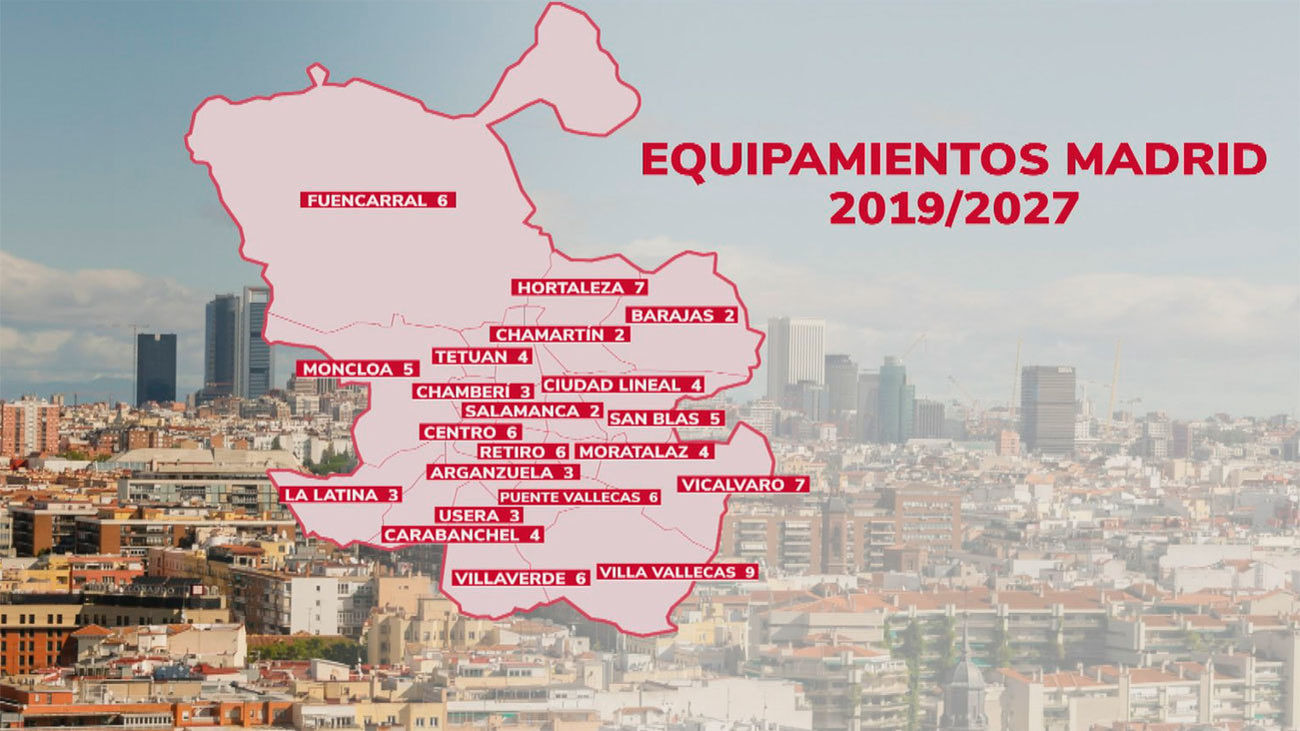 Madrid contará con 96 nuevos equipamientos municipales en los próximos 6 años