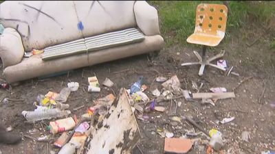 Jóvenes de botellón convierten un paraje natural de Las Rozas en un vertedero de basura