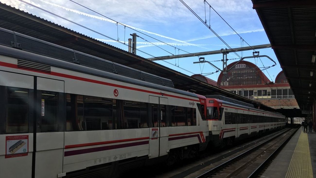 Cercanías en la estación de Chamartín