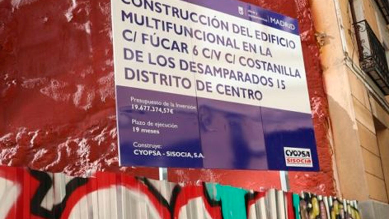 Obras del centro multifuncional en el Barrio de Las Letras
