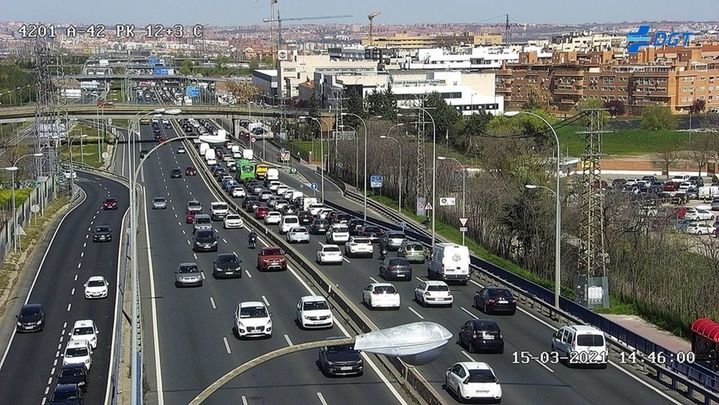 Atasco en la A-42 / DGT