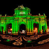 La Puerta de Alcalá y Cibeles se tiñen de verde por San Patricio