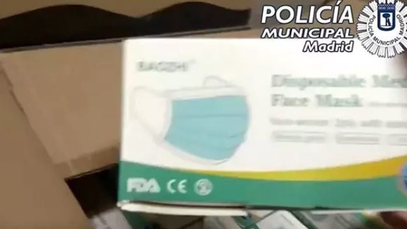 Intervenidas 53.858 mascarillas y medicamentos de origen chino en Usera