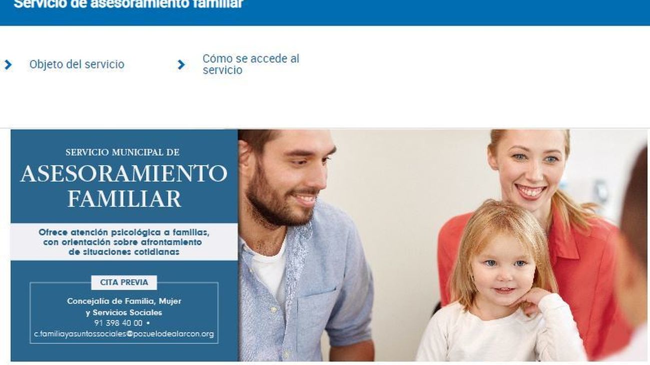 Pozuelo ofrece apoyo a las familias a través del servicio de Asesoramiento Familiar