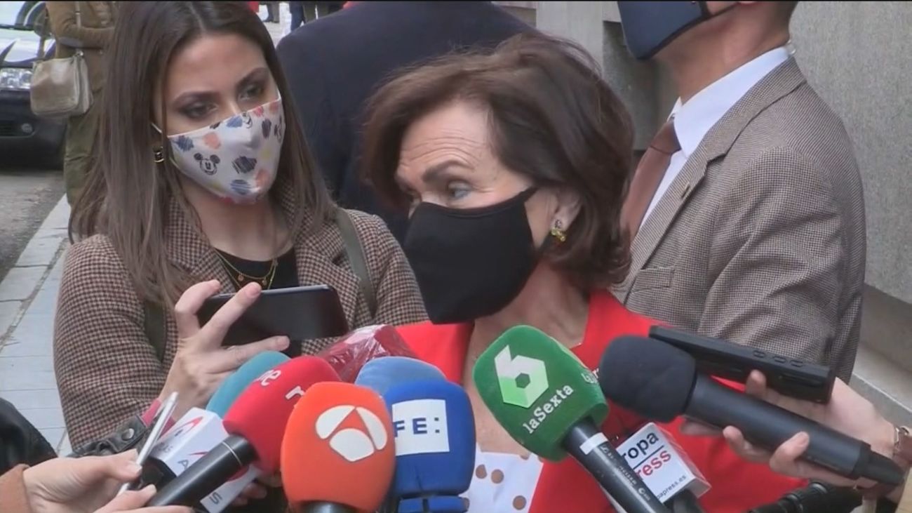 Carmen Calvo a Unidas Podemos: “Cumplir los acuerdos de gobierno es sentarnos a trabajar sobre los contenidos”