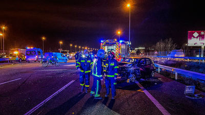 Cuatro heridos, una de ellos de gravedad, en una colisión múltiple en la A-6