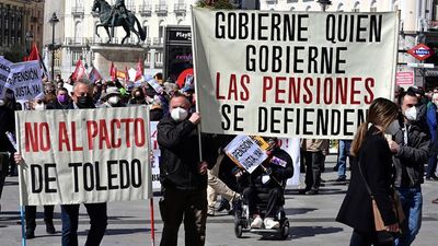 Cientos de manifestantes en Madrid contra la privatización de las pensiones