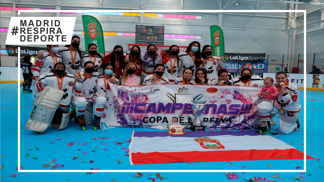 Tres Cantos, campeón de la Copa de la Reina de hockey línea por tercer año consecutivo