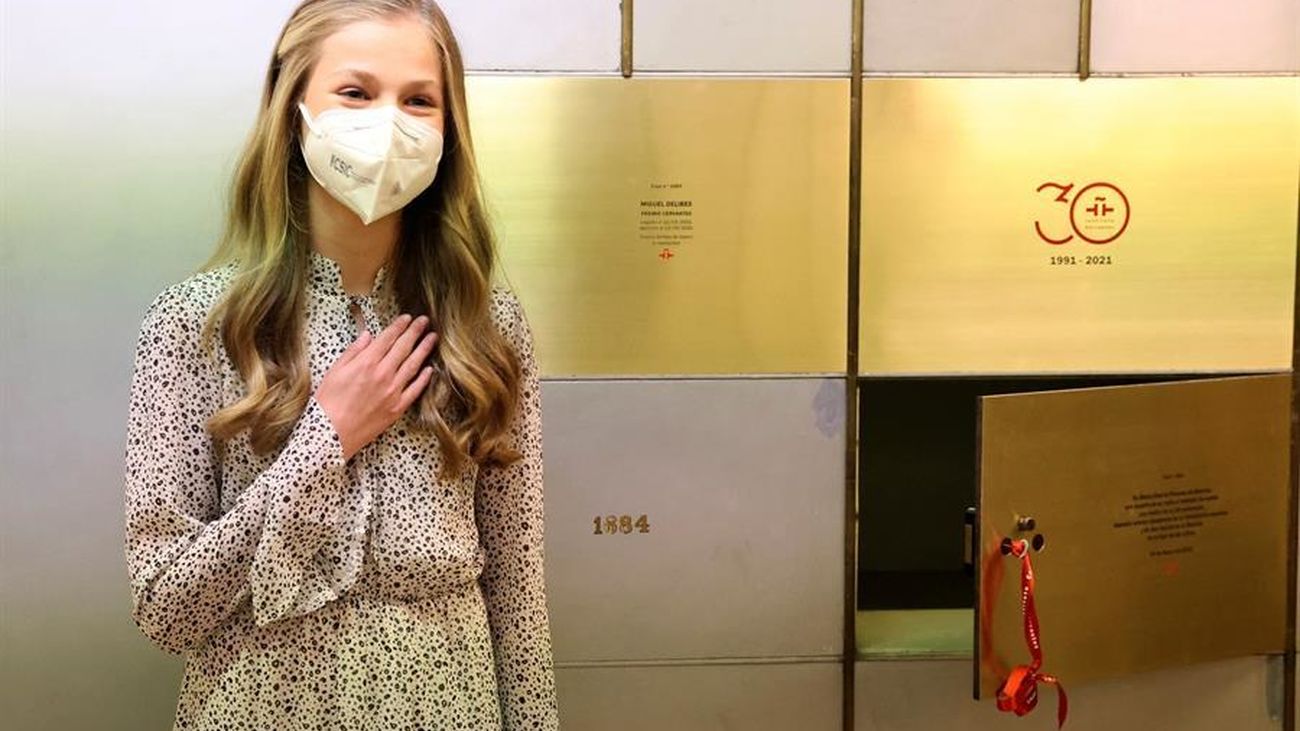 La princesa Leonor preside en el Cervantes su primer acto en solitario