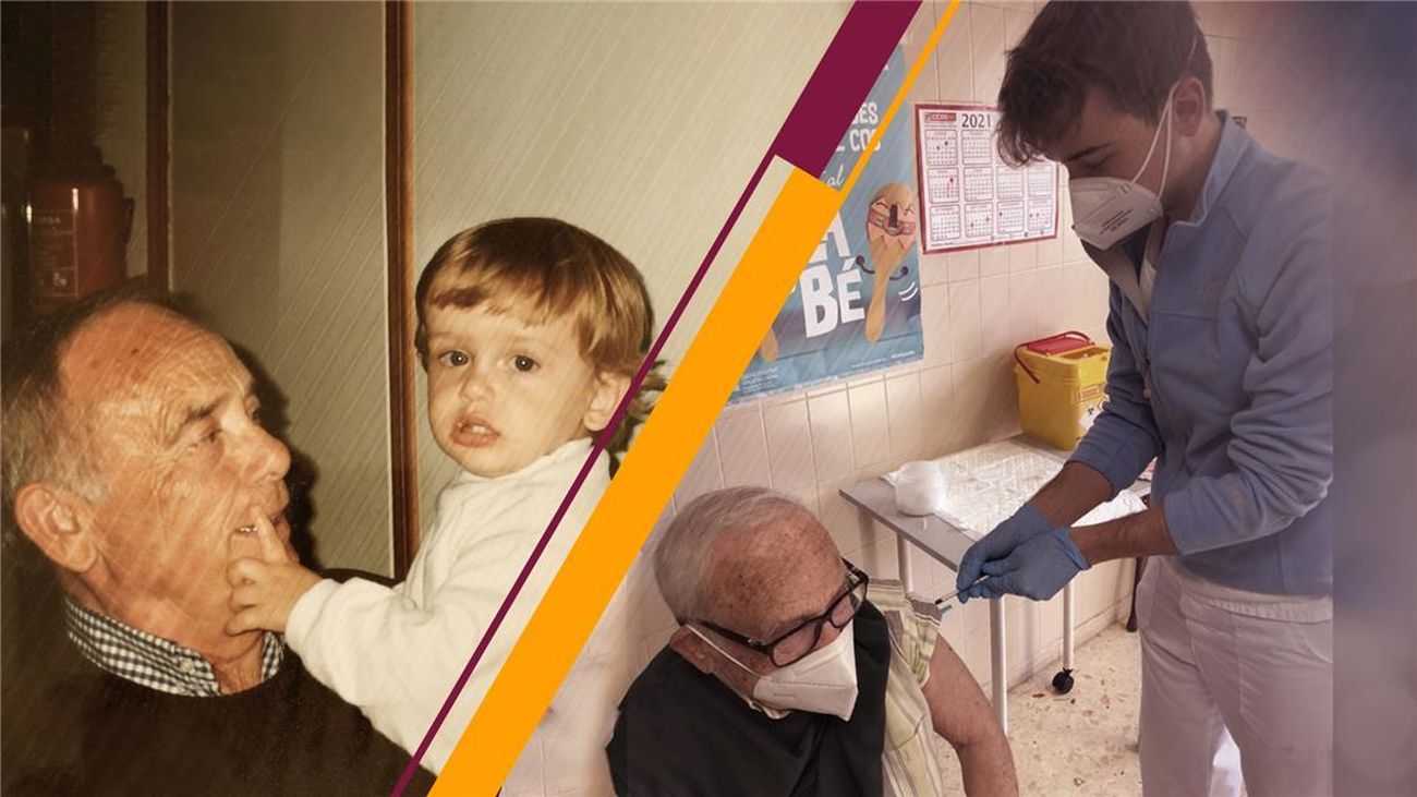 Julián es estudiante de enfermería y ha vacunado a su abuelo contra la Covid