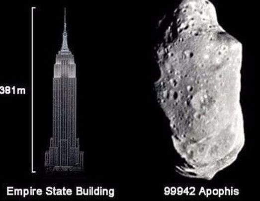 Comparación del tamaño del asteroide con un edificio de Nueva York / NASA