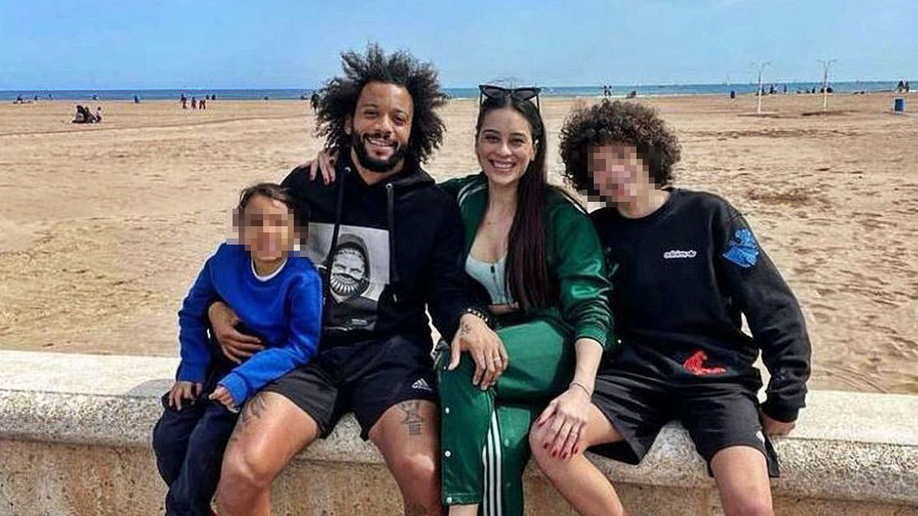 Marcelo, con su familia en Valencia