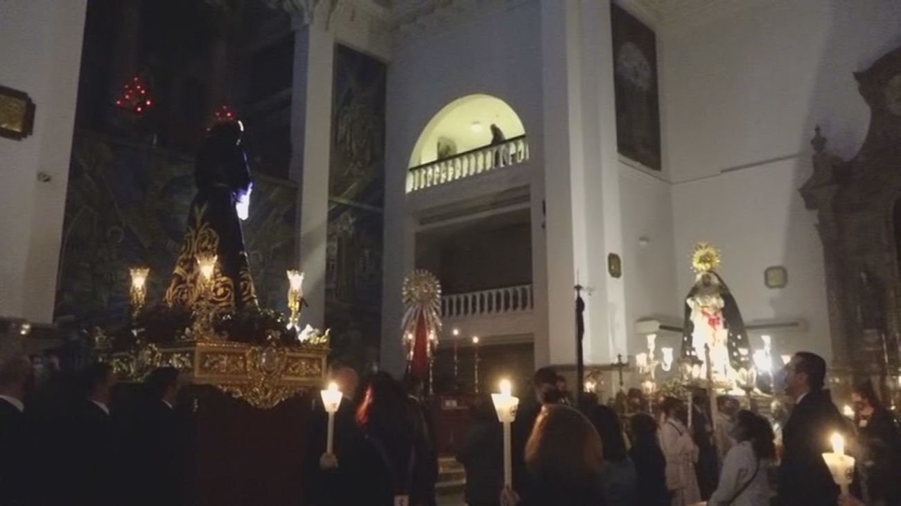 Sin procesión en la Basílica de Jesús de Medinaceli celebran el vía crucis dentro del templo