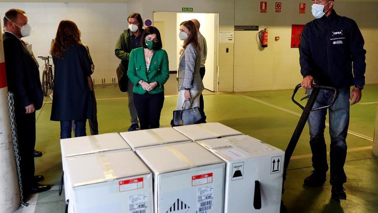 España recibe este lunes 1.200.000 dosis de las vacunas de Pfizer
