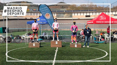 Rubén Sánchez, primero, y Miguel Ángel Molina, segundo en la Liga de Ciclismo en Pista en Barcelona