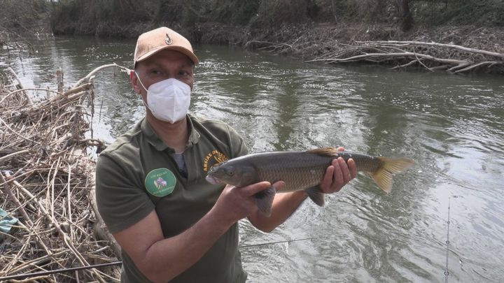 'El Pely', el pescador 'youtuber' del río Jarama