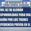 Alemania busca a trabajadores ferroviarios españoles
