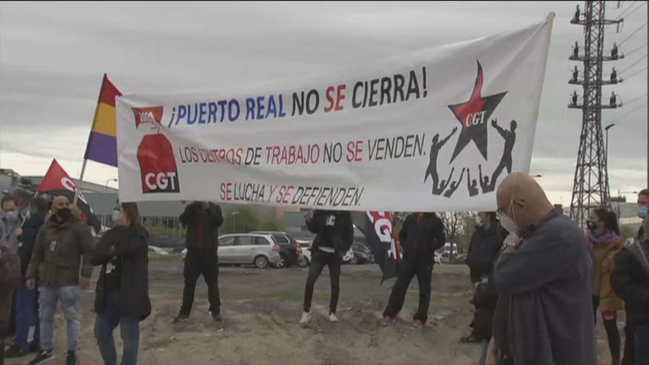 Protesta de CGT ante Airbus