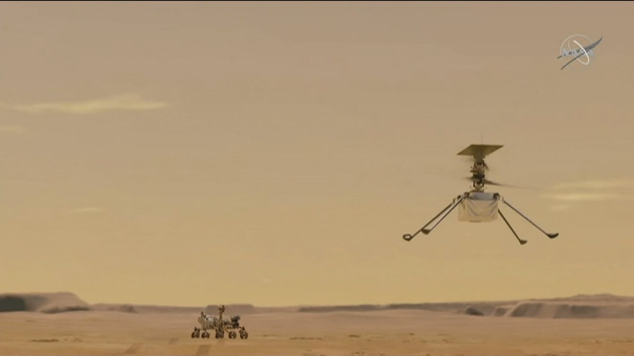 Emoción y alegría en la Nasa por el primer vuelo controlado del 'Ingenuity' en Marte, un hito en la exploración espacial
