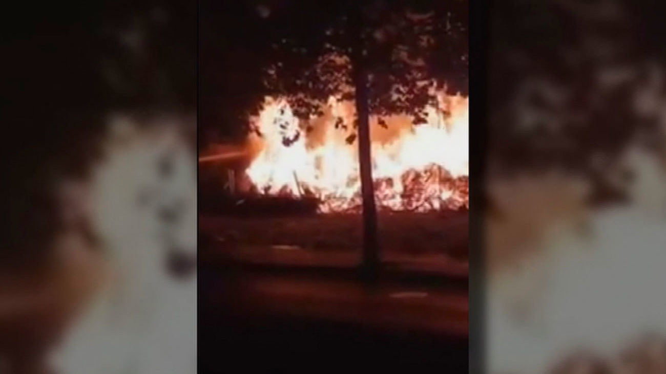 Extinguido el incendio de Villaviciosa de Odón provocado por la acumulación de restos de vegetación de Filomena