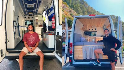 Así ha transformado un joven una ambulancia en una furgoneta camper
