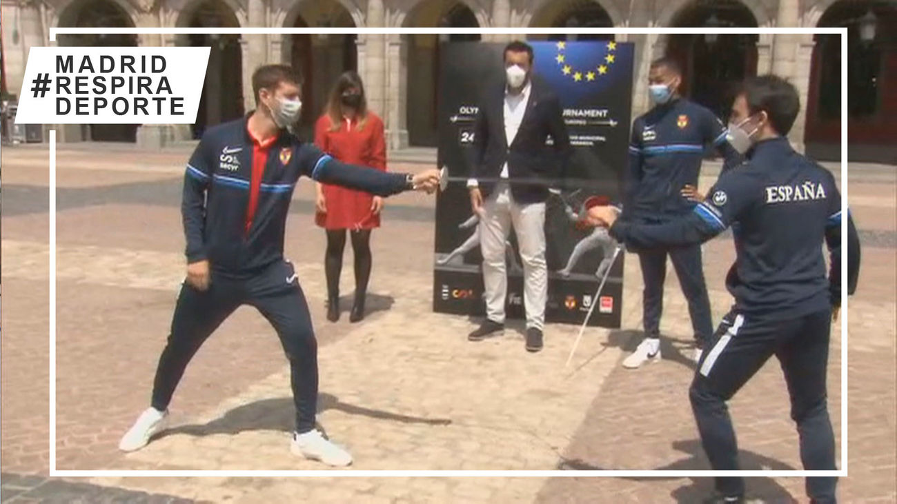 Madrid presenta en la plaza Mayor el Torneo Preolímpico de Esgrima