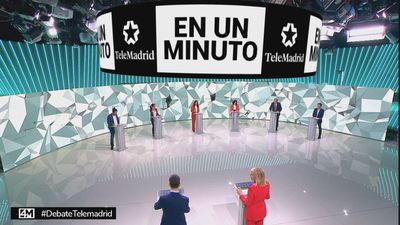 El minuto de oro, el último y trabajado mensaje de los candidatos en el debate de Telemadrid