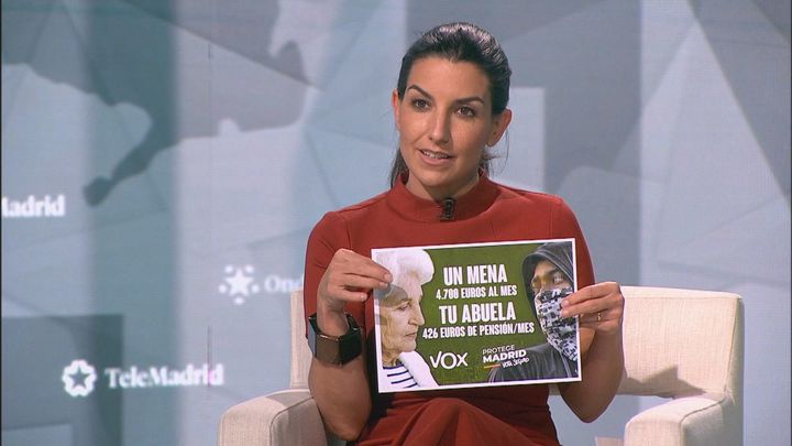 Rocío Monasterio: "No hay ninguna razón para decir que este cartel sobre los menas no dice la verdad"