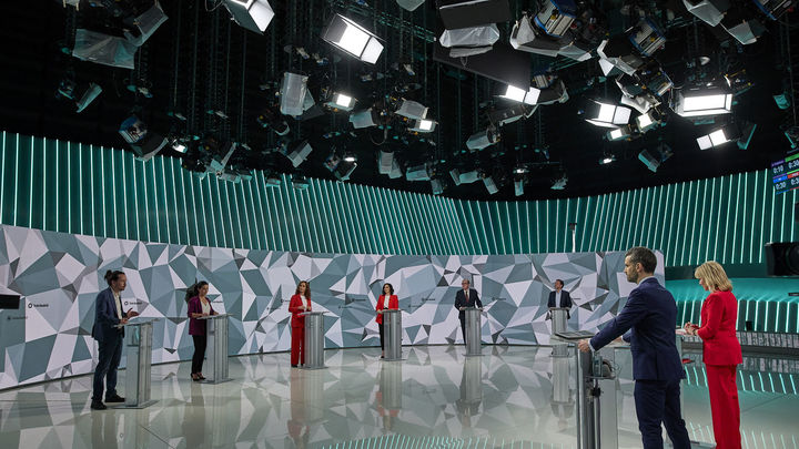 El estudio 2 de Telemadrid acogió este miércoles el debate electoral / EUROPA PRESS