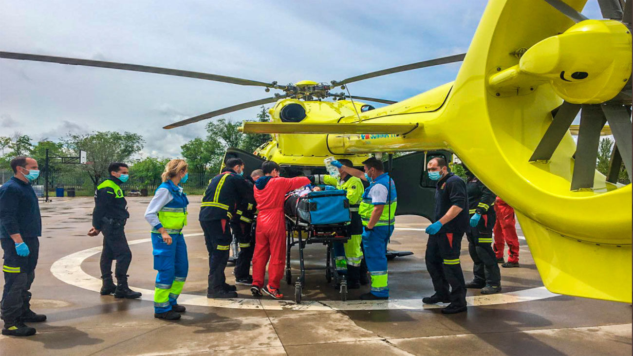 Herido grave un obrero  en Alcalá de Henares al caerle una viga en la cabeza