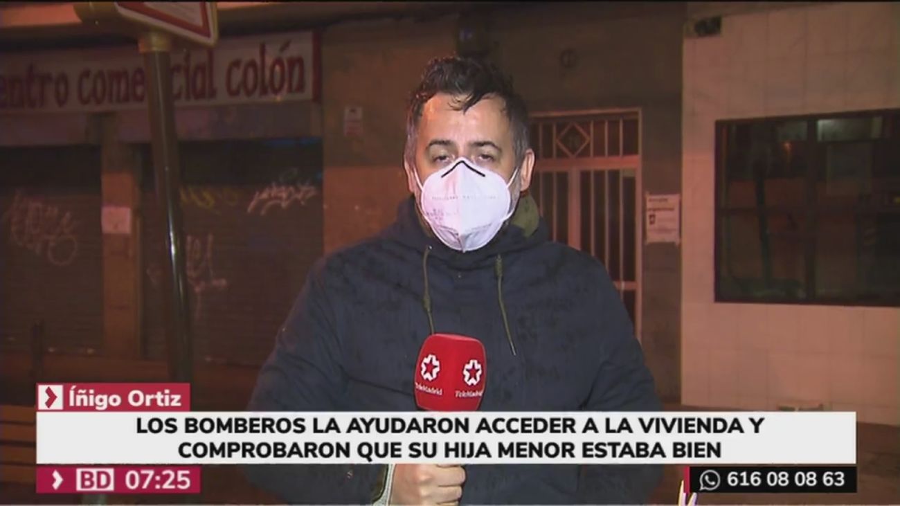 Una madre de Alcorcón necesita la ayuda de los bomberos para acceder a su casa con su hija menor dentro