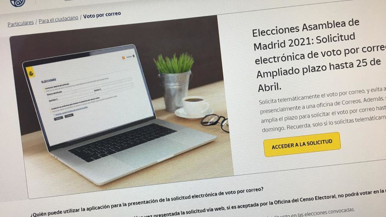 Este domingo acaba el plazo para pedir el voto por correo, por internet