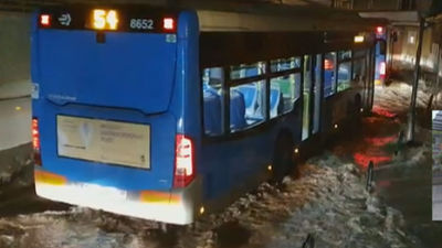 La borrasca ‘Lola’ provoca en Madrid balsas de agua y filtraciones en el Metro con el corte de la Línea 1