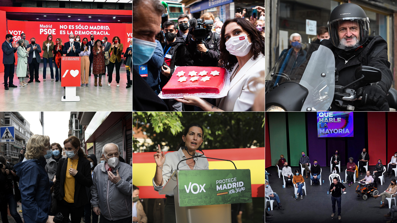 Los seis principales candidatos en las elecciones del 4M en Madrid