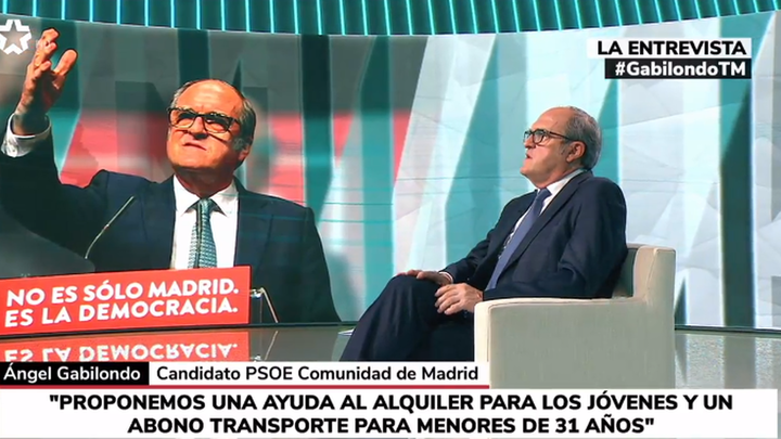 Ángel Gabilondo, durante la entrevista en el Telenoticias 2 de Telemadrid / Telemadrid.es