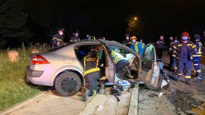 Tres heridos, uno de ellos grave, en una colisión múltiple en Vallecas