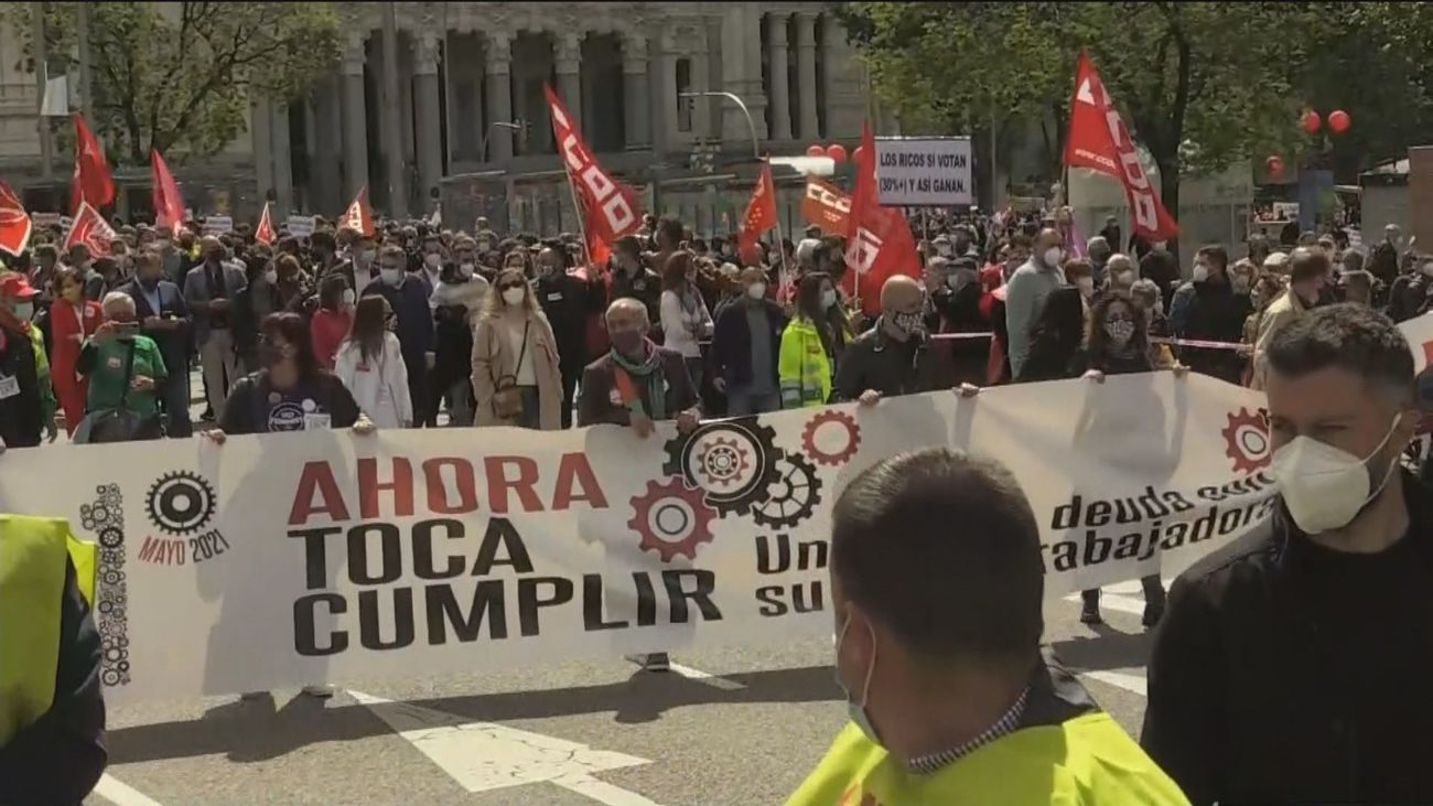 1º de Mayo: UGT y CCOO piden al Gobierno que cumpla sus compromisos y derogue la reforma laboral