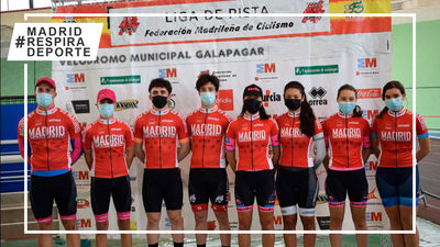 Galapagar corona a ocho campeones de Madrid de ciclismo en pista cadete y junior