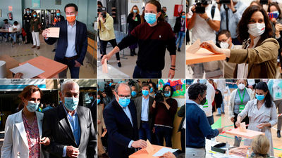 Los seis candidatos a la presidencia de la Comunidad de Madrid han votado por la mañana