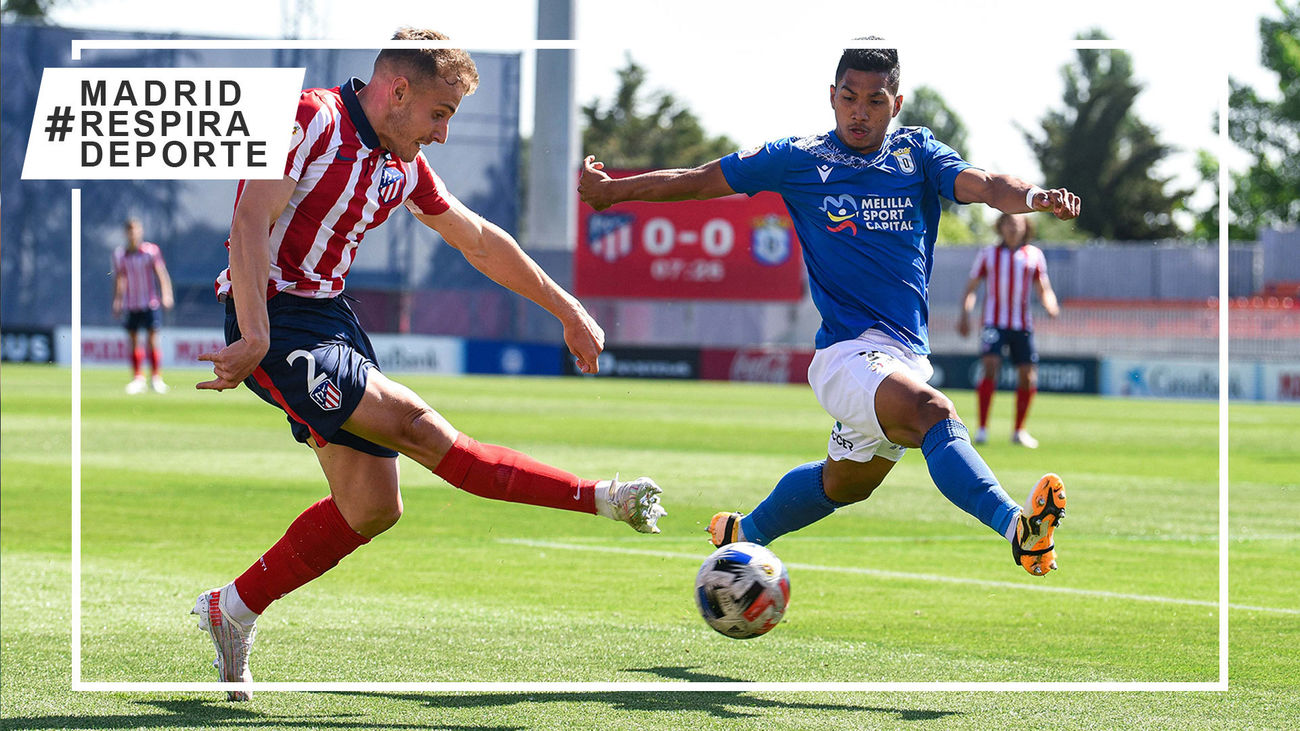 0-2. El Atleti B cae ante el Melilla y se complica la permanencia en Segunda B