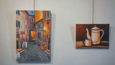 Vecinos de Colmenar exponen sus obras sobre "los peores meses de la Covid"