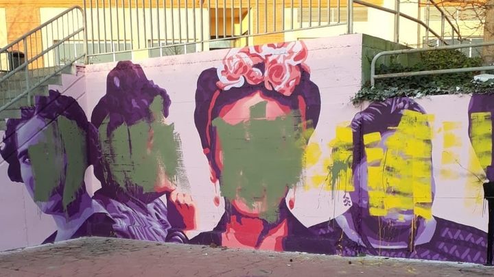 Mural vandalizado en Getafe / AYTO GETAFE