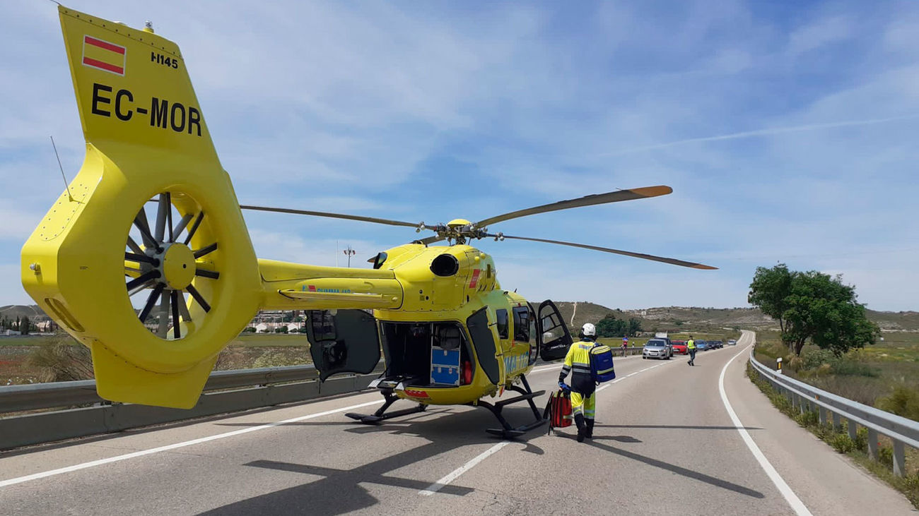 Helicóptero del los servicios de emergencia  de la Comunidad de Madrid