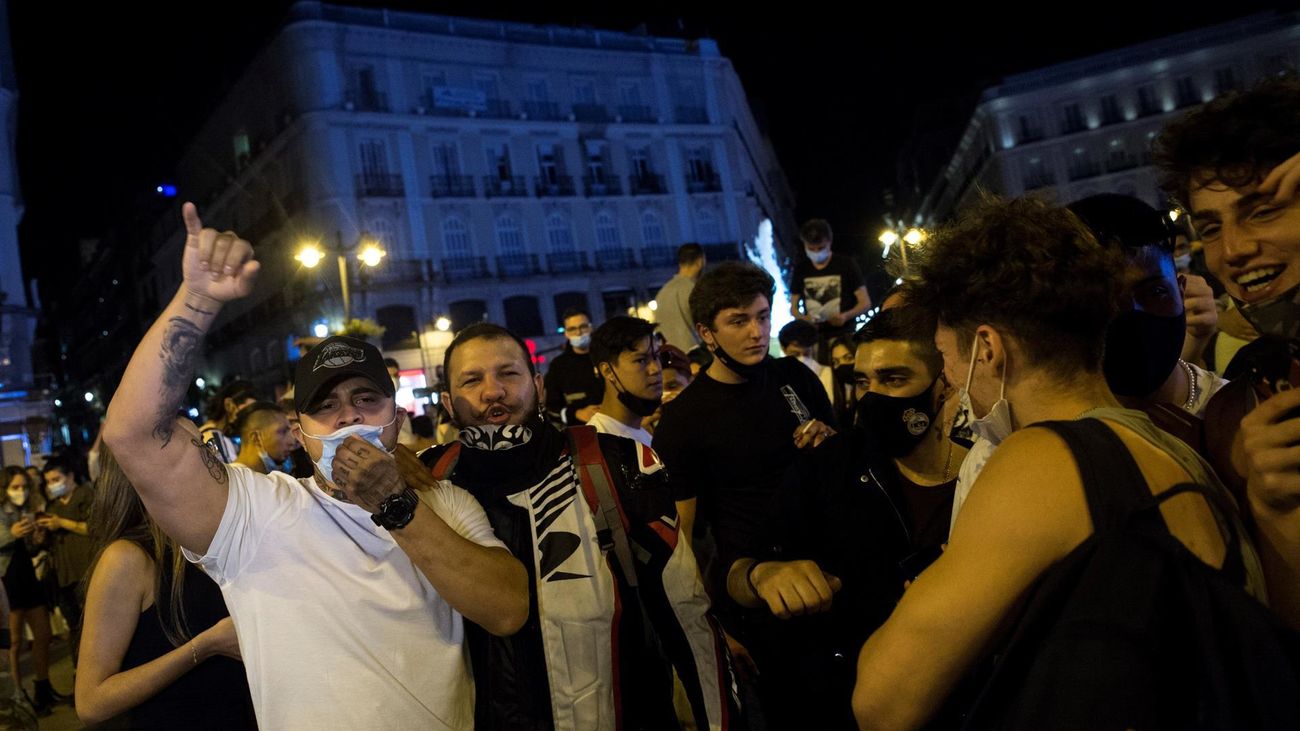 Ambiente en la Puerta del Sol tras el fin del estado de alarma