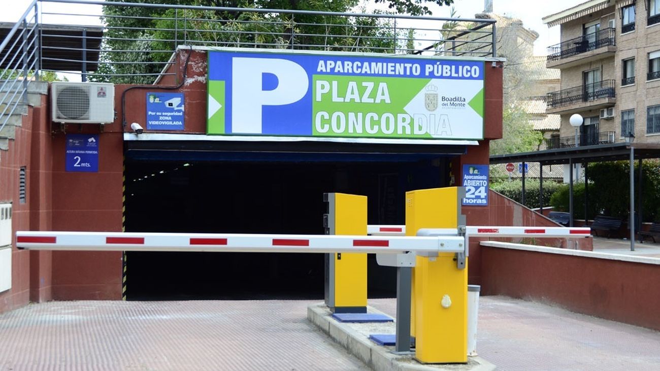 El parking de la Concordia de Boadilla será gratuito, en horario comercial, hasta final de año