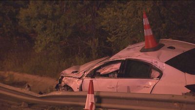 Un herido de gravedad, en un accidente en una rotonda de acceso de Alcorcón de la M-50