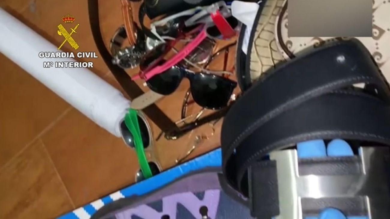 Objetos requisados en la operación