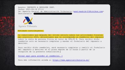 Cuidado con la supuesta estafa de la declaración de la renta que llega a través del email