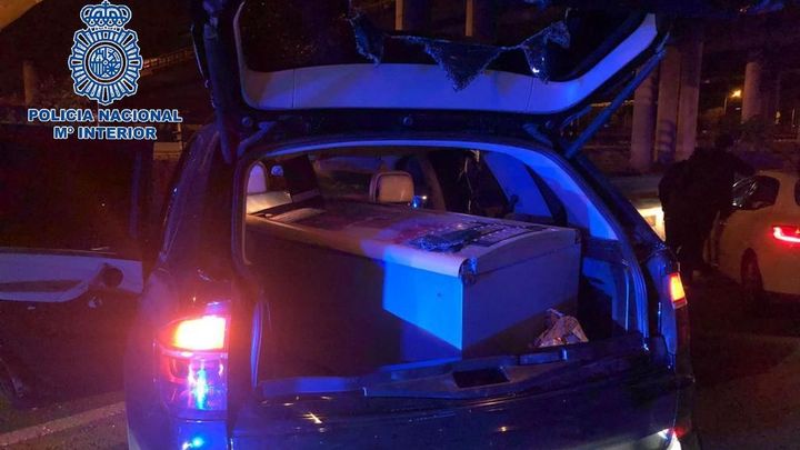 Vehículo usado por los aluniceros / JEFATURA SUPERIOR DE POLICIA